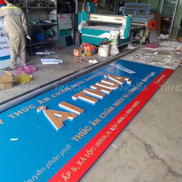 BIỂN HIỆU ALU CHỮ NỔI THUẬN AN | LÀM BẢNG ALU CHỮ INOX, CHỮ MICA BÌNH DƯƠNG