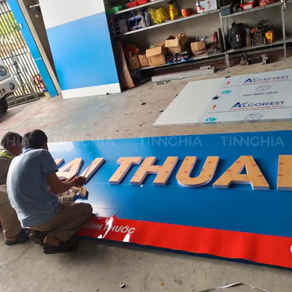 BIỂN HIỆU ALU CHỮ NỔI THUẬN AN | LÀM BẢNG ALU CHỮ INOX, CHỮ MICA BÌNH DƯƠNG