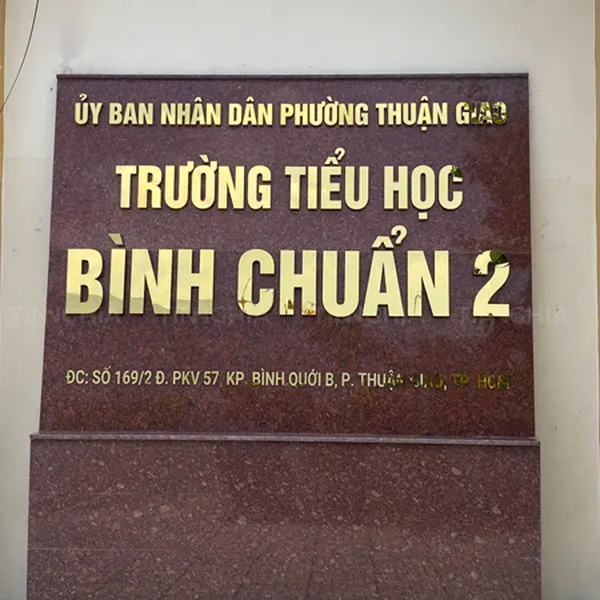 LÀM BIỂN HIỆU CHỮ INOX TRƯỜNG HỌC THUẬN AN | CHỮ INOX VÀNG, INOX TRẮNG