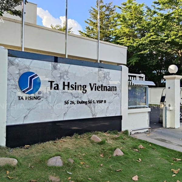 BIỂN HIỆU CHỮ MICA CÔNG TY TA HSING | Thi Công Quảng Cáo Tín Nghĩa
