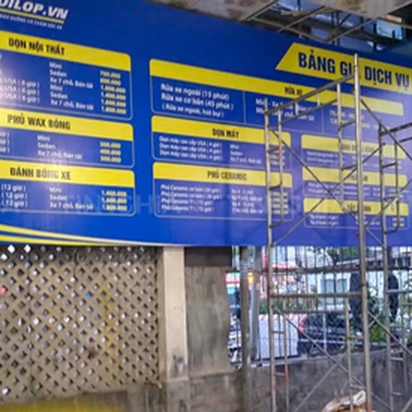 BIỂN QUẢNG CÁO TRUNG TÂM CHĂM SÓC XE BÌNH DƯƠNG - THẾ GIỚI LỐP