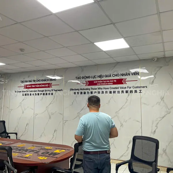 CHỮ NỔI CÂU KHẨU HIỆU GẮN TƯỜNG - GIA CÔNG TẠI BÌNH DƯƠNG