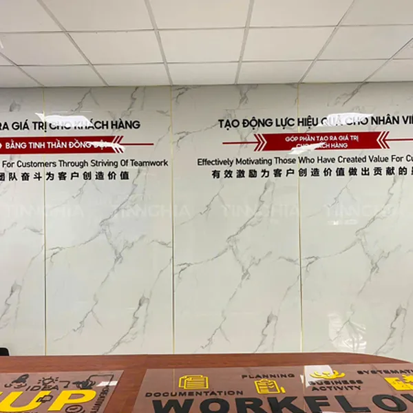 CHỮ NỔI CÂU KHẨU HIỆU GẮN TƯỜNG - GIA CÔNG TẠI BÌNH DƯƠNG