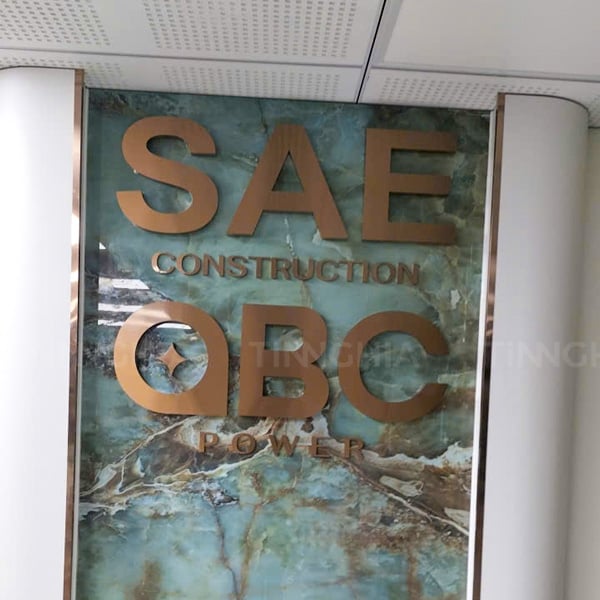 CHỮ NỔI INOX HỒNG XƯỚC SANG TRỌNG CHO DOANH NGHIỆP | OBC TOWER