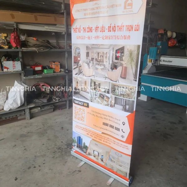 IN ẤN STANDEE GIÁ RẺ DĨ AN | LÀM STANDEE CHỮ X | STANDEE CUỐN NHÔM 