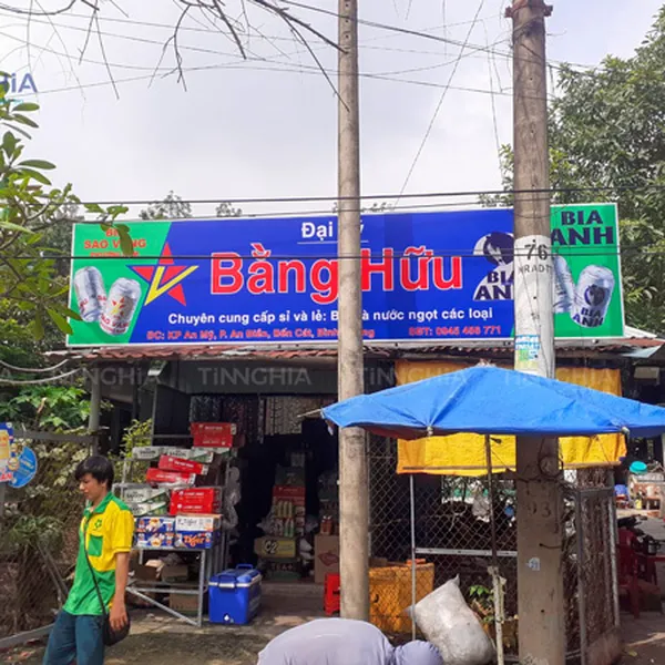 LÀM BẢNG QUẢNG CÁO BẰNG TÔN | BIỂN TÔN SÓNG, TÔN DÁN DECAL BÌNH DƯƠNG