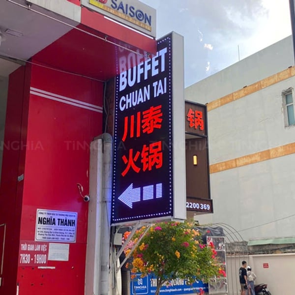 LÀM BẢNG HIỆU HỘP ĐÈN TPHCM NHÀ HÀNG BUFFET