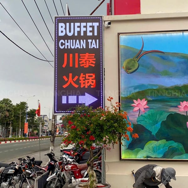 LÀM BẢNG HIỆU HỘP ĐÈN TPHCM NHÀ HÀNG BUFFET