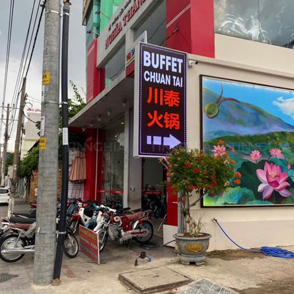 LÀM BẢNG HIỆU HỘP ĐÈN TPHCM NHÀ HÀNG BUFFET