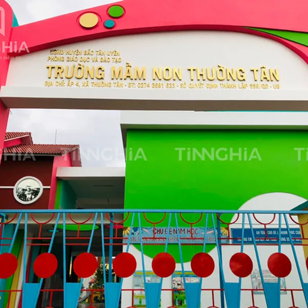 LÀM BẢNG TÊN TRƯỜNG HỌC BẾN CÁT | BẢNG HIỆU TRƯỜNG HỌC BÌNH DƯƠNG