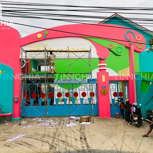 LÀM BẢNG TÊN TRƯỜNG HỌC BẾN CÁT | BẢNG HIỆU TRƯỜNG HỌC BÌNH DƯƠNG