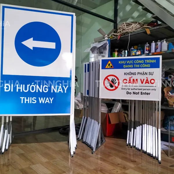 LÀM BIỂN BÁO THI CÔNG BẾN CÁT | BIỂN CẢNH BÁO CÔNG TRÌNH GIÁ RẺ