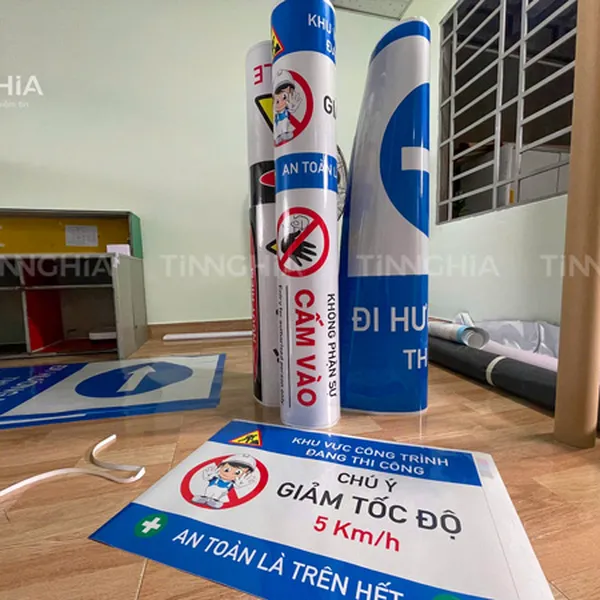 LÀM BIỂN BÁO THI CÔNG BẾN CÁT | BIỂN CẢNH BÁO CÔNG TRÌNH GIÁ RẺ