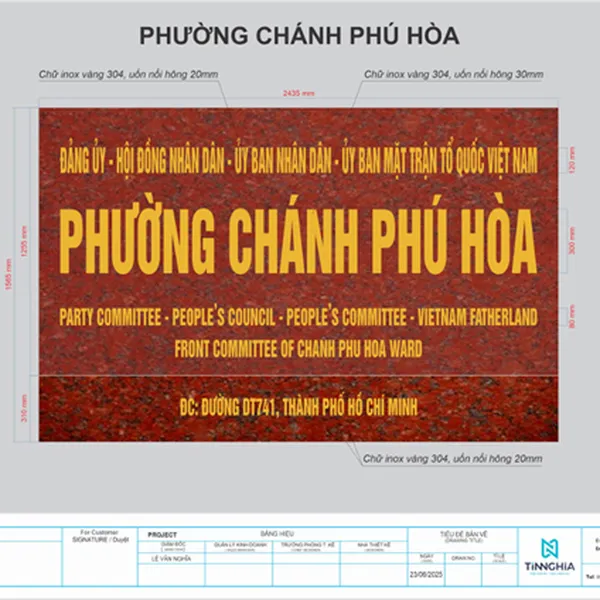 THAY BẢNG HIỆU TRỤ SỞ TPHCM THEO PHƯỜNG XÃ MỚI | Biển Chữ Nổi Inox Vàng, Inox Trắng Gương Đẹp