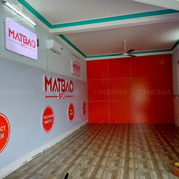 Dựng vách ngăn alu văn phòng làm việc của công ty Mắt Bão