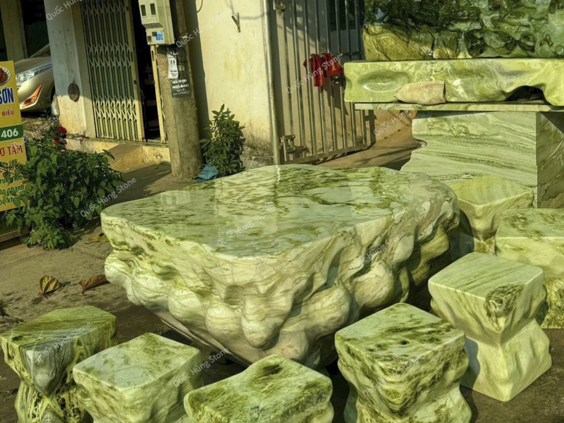 Bàn Ghế Đá Serpentine Tinh Hoa Nghệ Thuật Cho Mọi Không Gian Sống