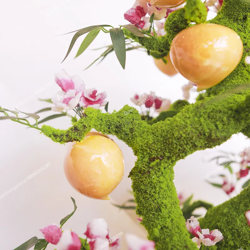 Cây Đào Ngọc Hoàng Long Cao Cấp 38 quả dáng Bonsai