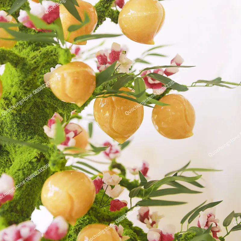 Cây Đào Ngọc Hoàng Long Cao Cấp 38 quả dáng Bonsai