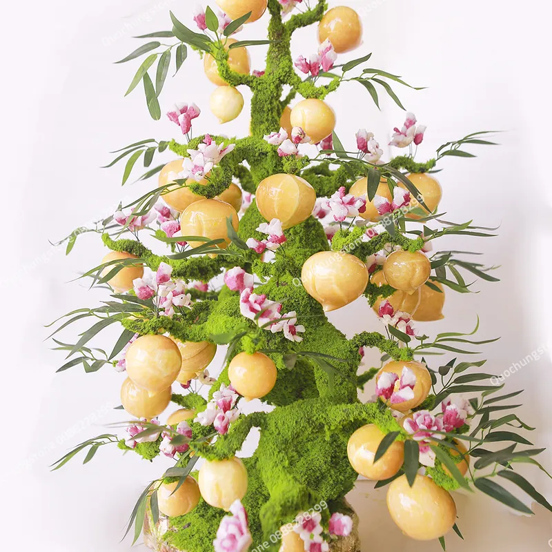 Cây Đào Ngọc Hoàng Long Cao Cấp 38 quả dáng Bonsai