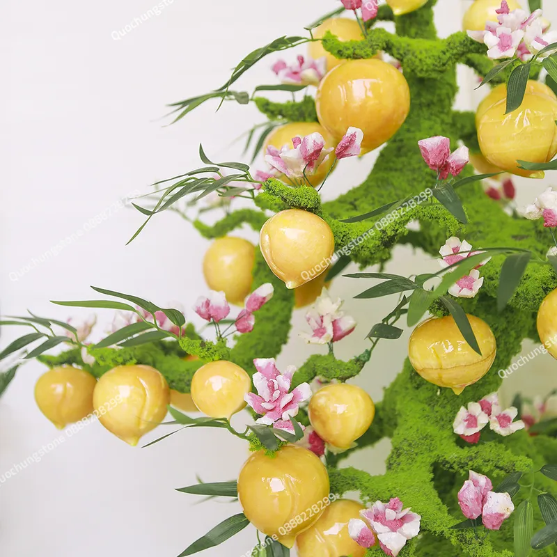 Cây Đào Ngọc Hoàng Long Cao Cấp 38 quả dáng Bonsai