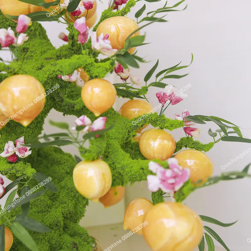 Cây Đào Ngọc Hoàng Long Cao Cấp 38 quả dáng Bonsai