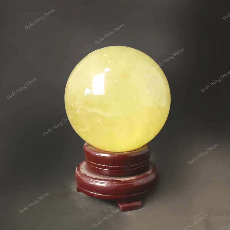 Quả Cầu Đá Thạch Anh Vàng - 0,87kg