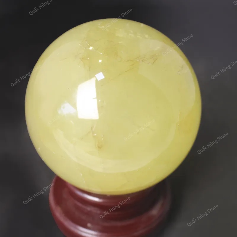 Quả Cầu Đá Thạch Anh Vàng - 0,87kg