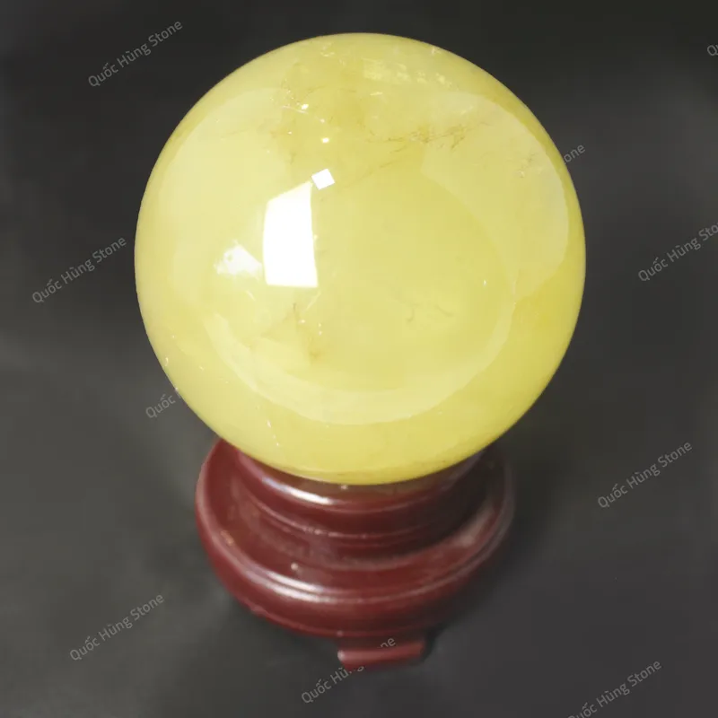 Quả Cầu Đá Thạch Anh Vàng - 0,87kg