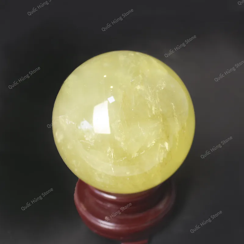 Quả Cầu Đá Thạch Anh Vàng - 0,87kg