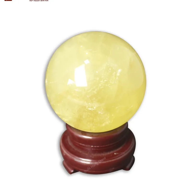 Quả Cầu Đá Thạch Anh Vàng - 0,87kg