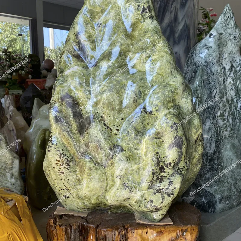 Núi Đá Serpentine Xanh Tự Nhiên 80kg