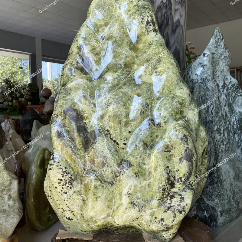 Núi Đá Serpentine Xanh Tự Nhiên 80kg