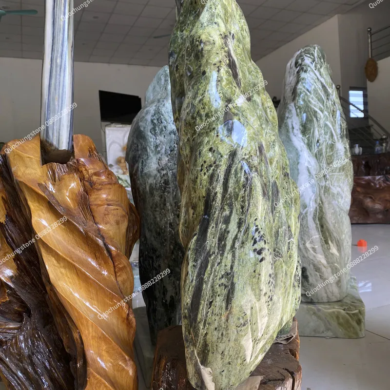 Núi Đá Serpentine Xanh Tự Nhiên 80kg