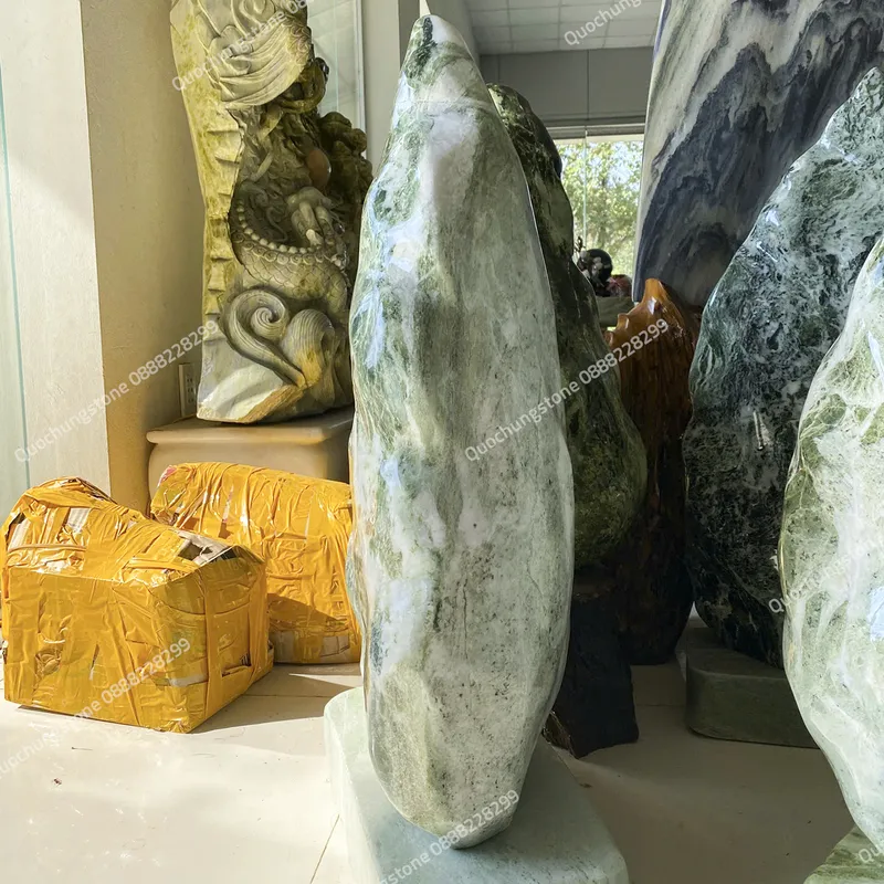 Núi Đá Serpentine Xanh Tự Nhiên 100kg