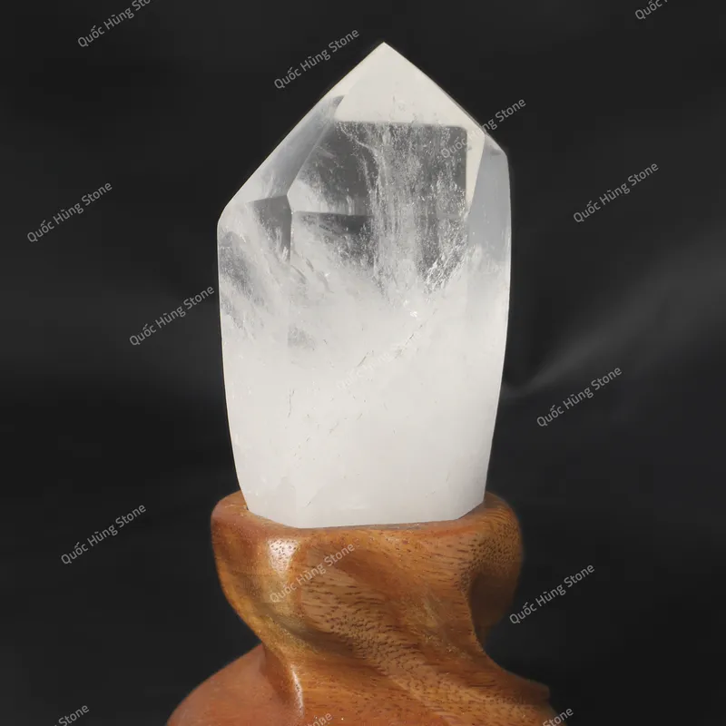 Tinh Thể Đá Thạch Anh Trắng 14x7,5cm