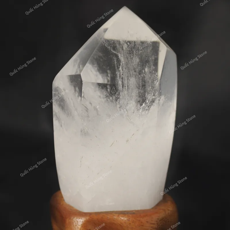 Tinh Thể Đá Thạch Anh Trắng 14x7,5cm