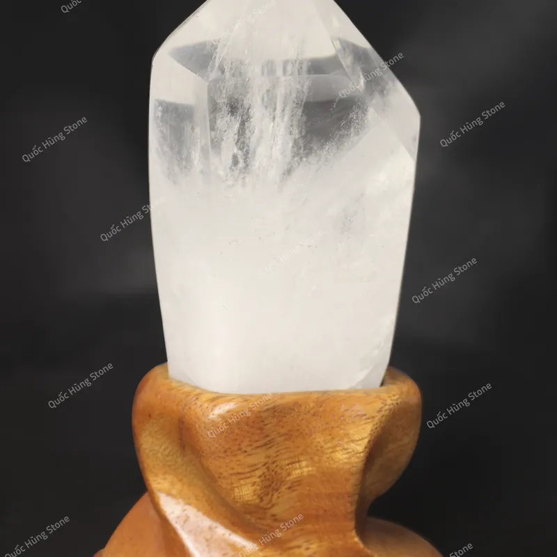 Tinh Thể Đá Thạch Anh Trắng 14x7,5cm