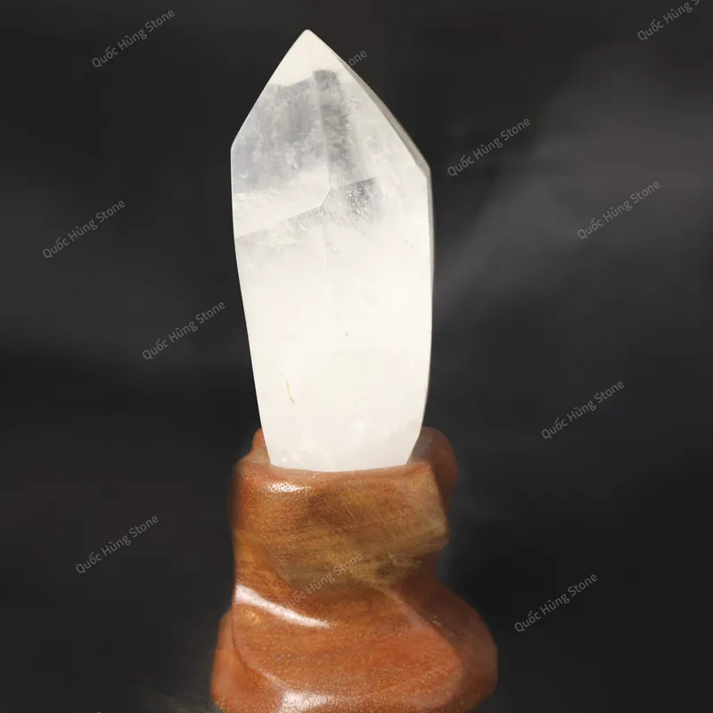 Tinh Thể Đá Thạch Anh Trắng 14x7,5cm