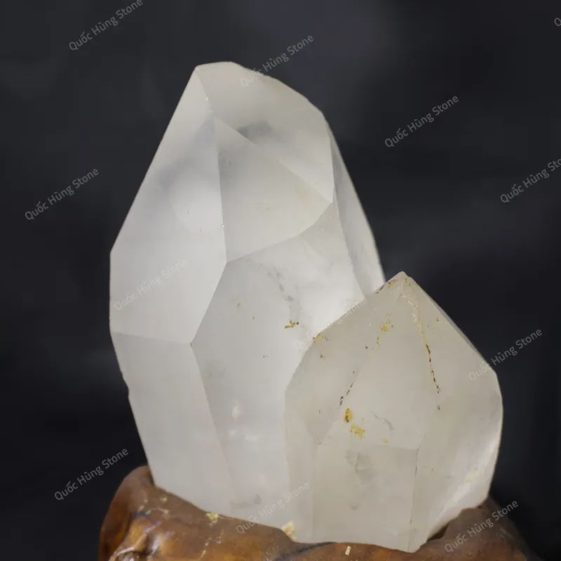 Tinh Thể Đá Thạch Anh Trắng 16x14cm