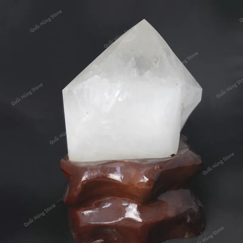 Tinh Thể Đá Thạch Anh Trắng 17x14cm