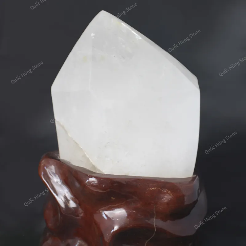 Tinh Thể Đá Thạch Anh Trắng 17x14cm