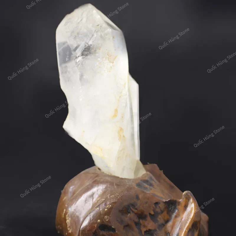 Tinh Thể Đá Thạch Anh Trắng 19x8,5cm