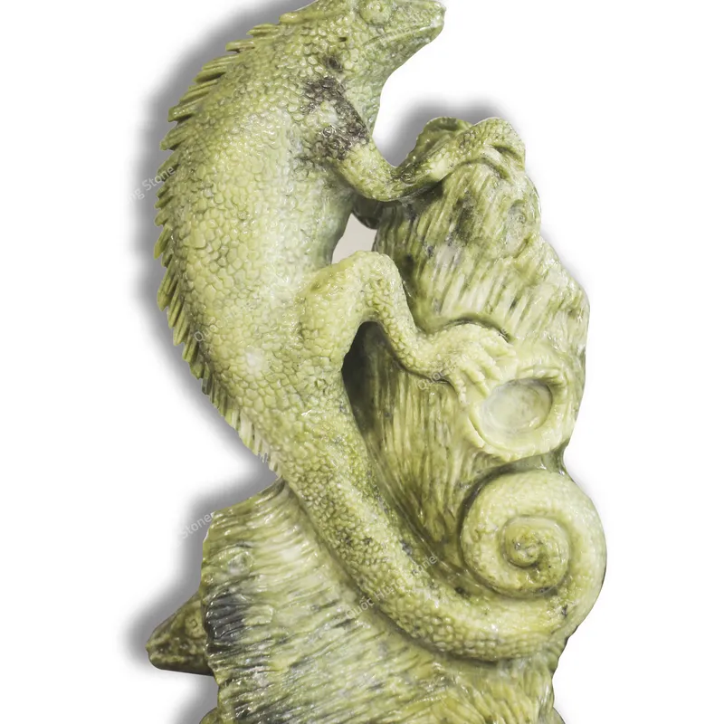 Linh Vật Tắc Kè Hoa Đá Serpentine