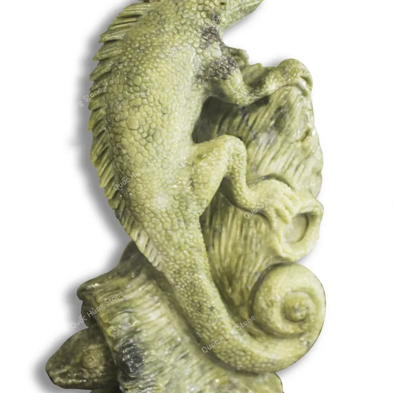 Linh Vật Tắc Kè Hoa Đá Serpentine