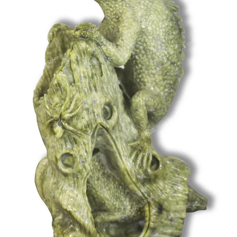 Linh Vật Tắc Kè Hoa Đá Serpentine