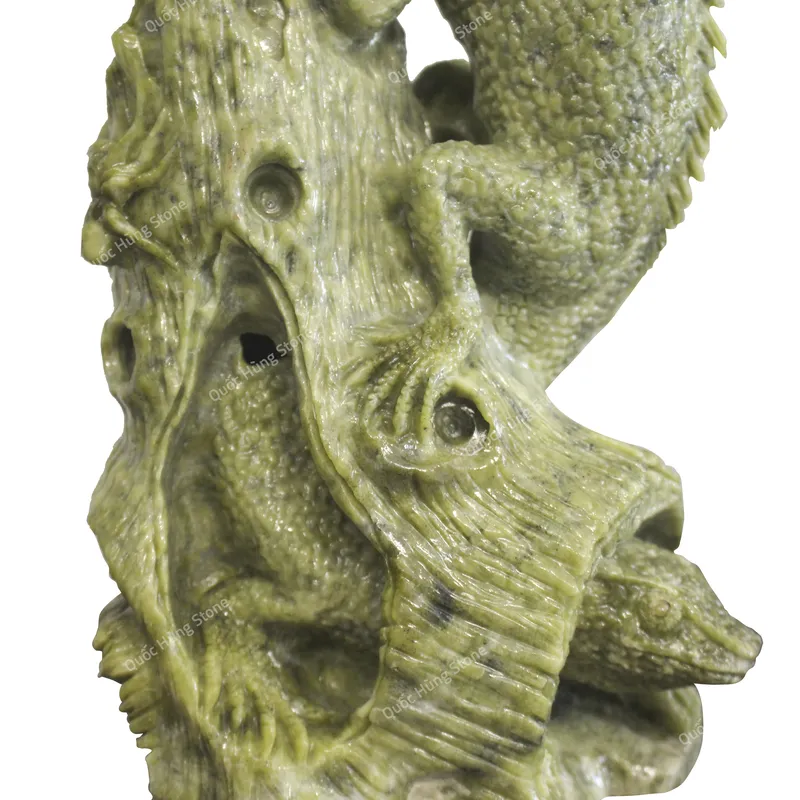 Linh Vật Tắc Kè Hoa Đá Serpentine