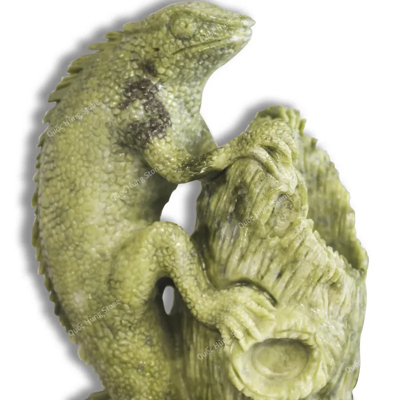 Linh Vật Tắc Kè Hoa Đá Serpentine