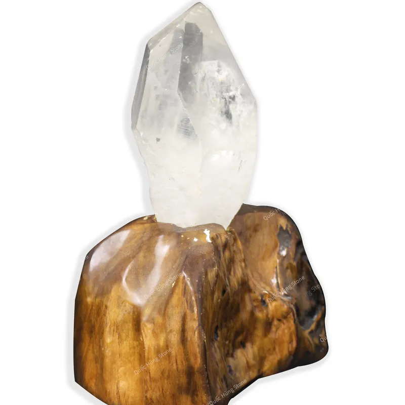 Tinh Thể Đá Thạch Anh Trắng 13x8cm