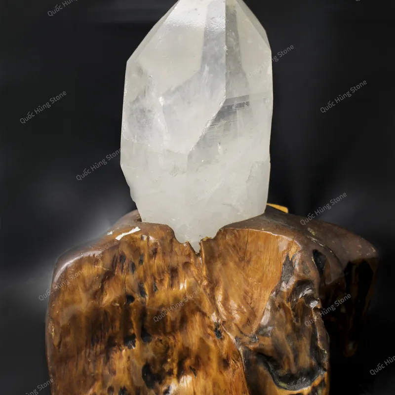 Tinh Thể Đá Thạch Anh Trắng 13x8cm