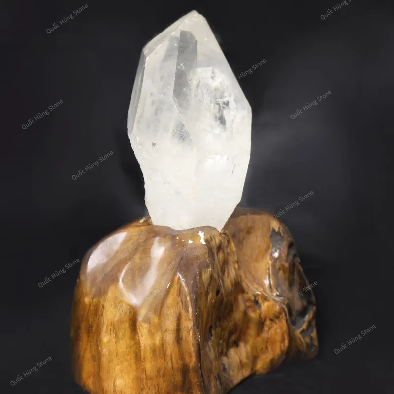 Tinh Thể Đá Thạch Anh Trắng 13x8cm